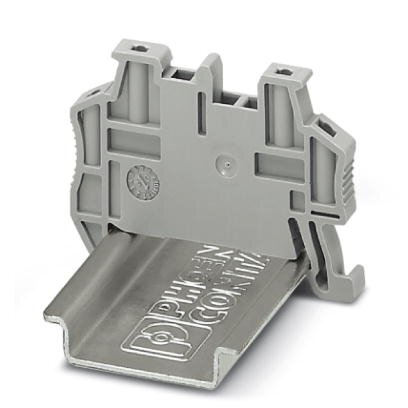 Phoenix Contact DIN Rail End Clamp; CLIPFIX 35-5 V0; for 35mm DIN Rail; Snap-On; Gray